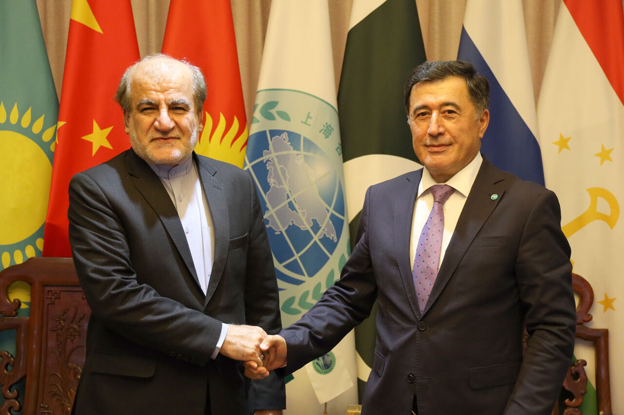 دیدار سفیر ایران با دبیرکل سازمان شانگهای در آستانه اجلاس وزرای خارجه