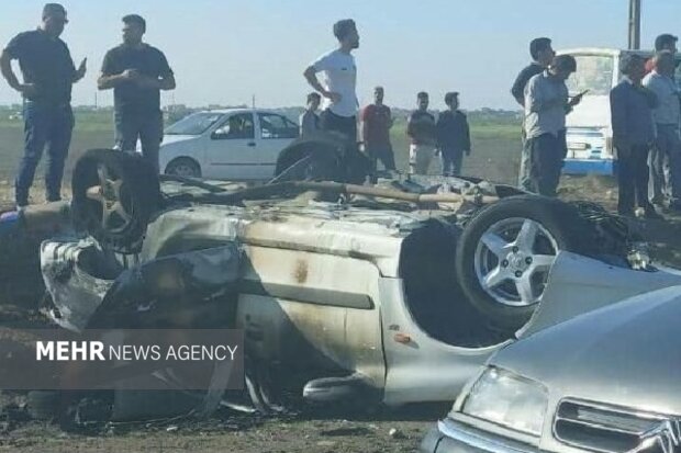 ۶ مصدوم در سانحه رانندگی اتوبان پیامبر اعظم در محدوده بستان آباد