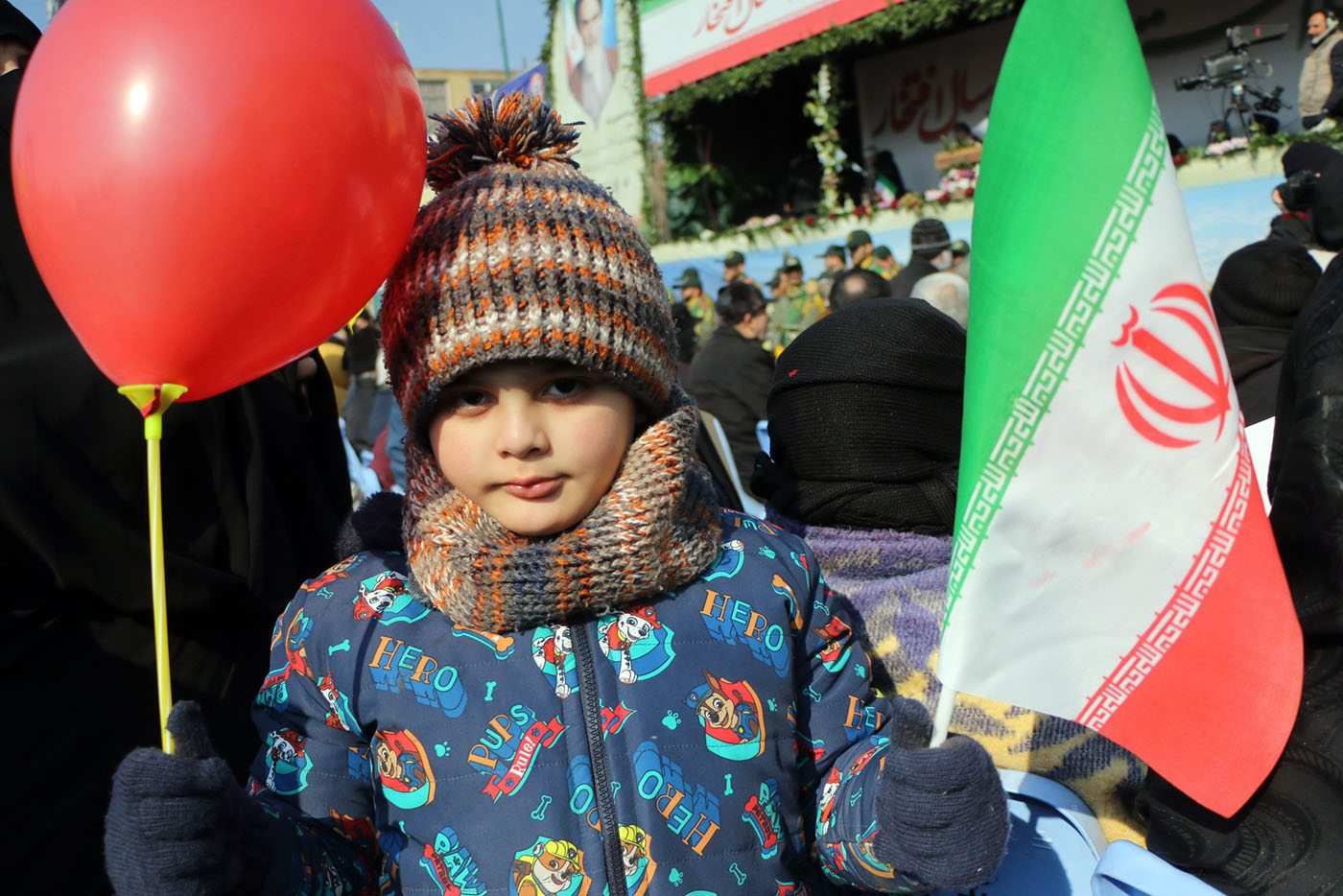 گزارش تصویری/حضور کودکان در راهپیمایی ۲۲ بهمن