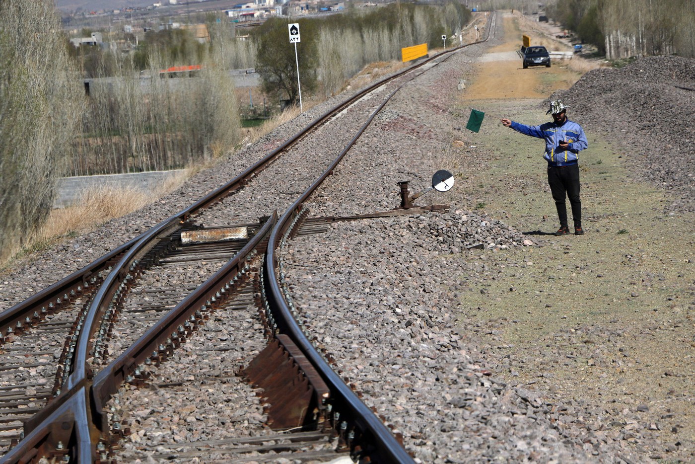 گزارش تصویری/ پروژه خط آهن بستان آباد- خاوران