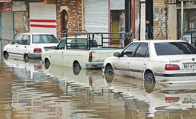 تبریز و خیابان‌های قفل شده پس از باران