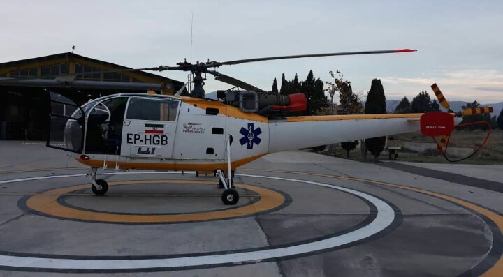 بیمار قلبی بنابی با بالگرد هوایی اورژانس به بیمارستان منتقل شد