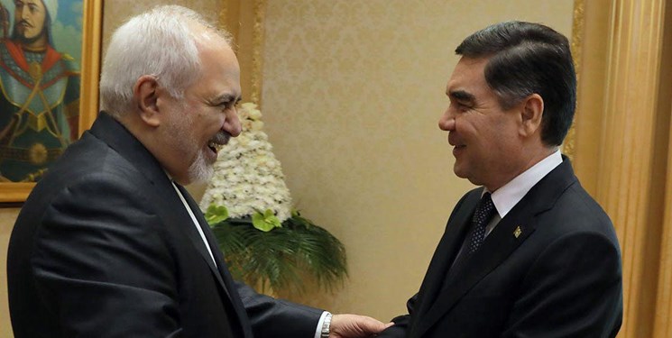 ظریف با رئیس جمهور ترکمنستان دیدار کرد