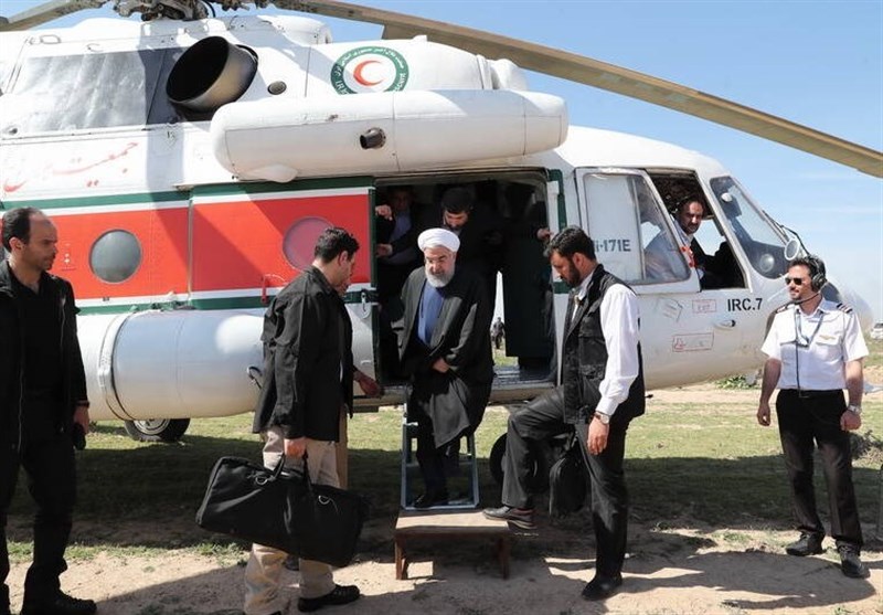 بازدید هوایی رئیس‌جمهور از مناطق سیل‌زده جنوب سیستان و بلوچستان