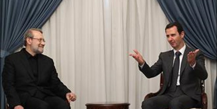 لاریجانی در دیدار با بشار اسد: تهران از مبارزه سوریه علیه تروریست‌ها حمایت می‌کند